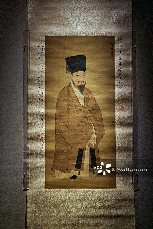 欧阳修像轴图片素材