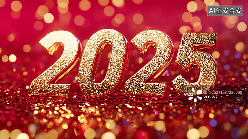 【AI数字艺术】2025年新年元旦党务喜庆春节红色背景图片素材