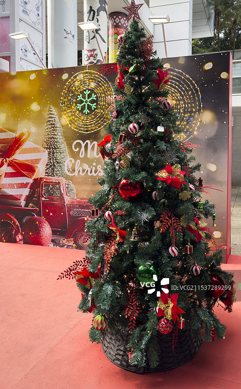 香港街头的圣诞装饰图片素材