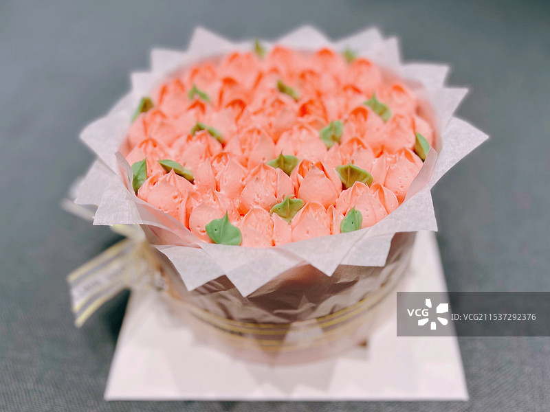 玫瑰花造型蛋糕图片素材