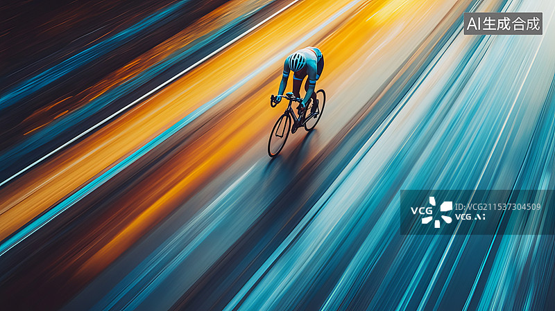 【AI数字艺术】赛道上的自行车骑手运动员图片素材