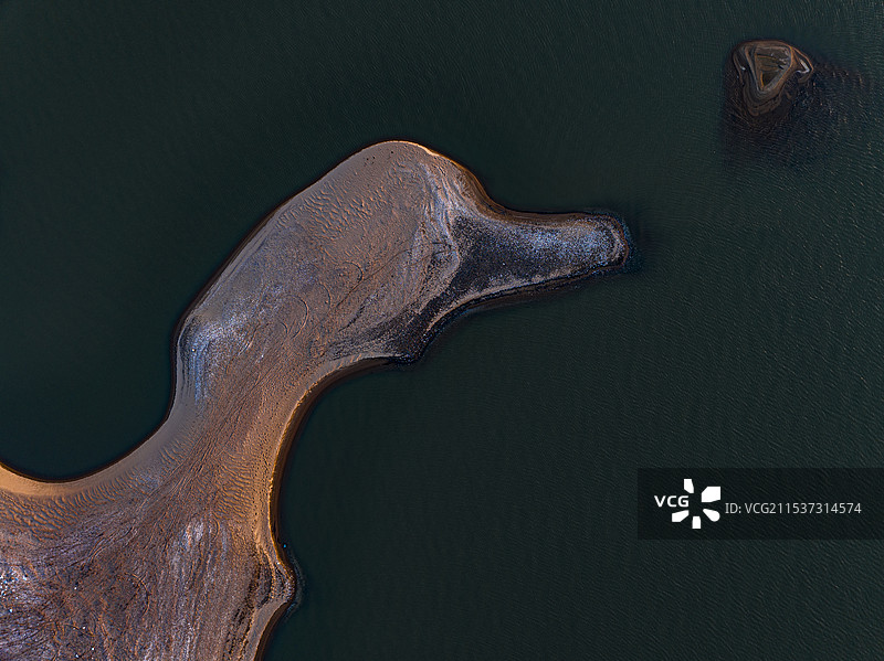 航拍江西省九江市 都昌县鄱阳湖滩涂图片素材