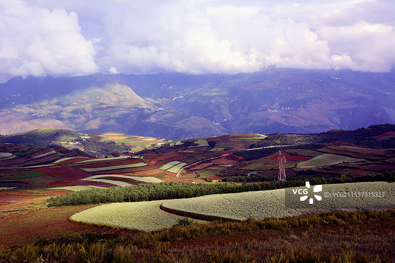 云南东川红土地风光图片素材