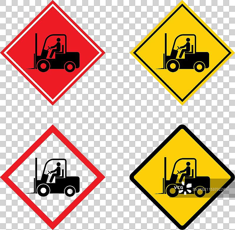 叉车运输图标集 工业车辆图片素材