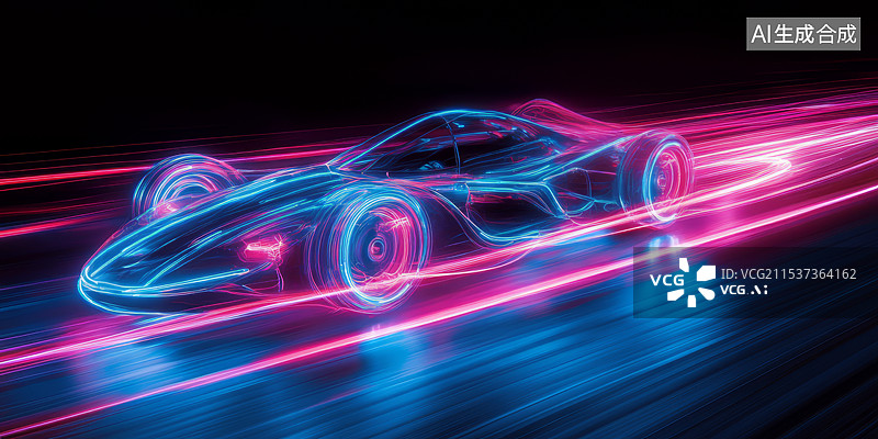 【AI数字艺术】数字模拟概念汽车图片素材