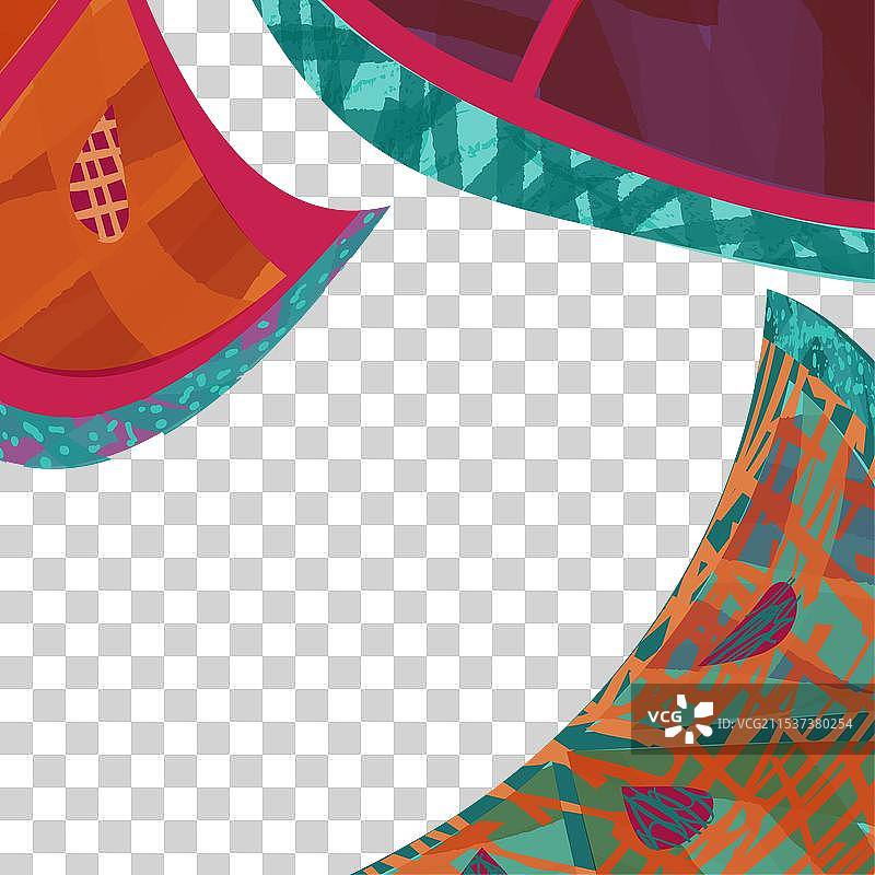 社交媒体帖子模板抽象手绘图图片素材