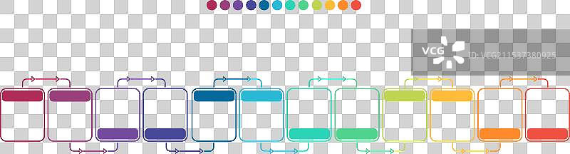 12个月的图表元素设计图片素材