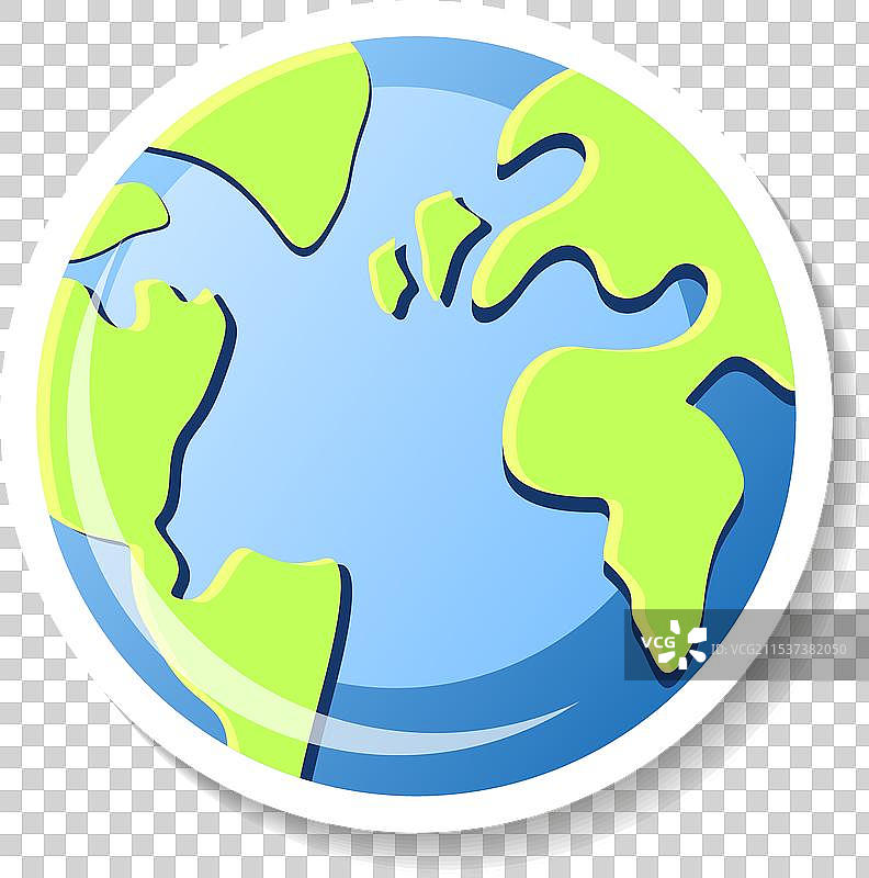 地球星球贴纸，圆形星星，太空视角图片素材