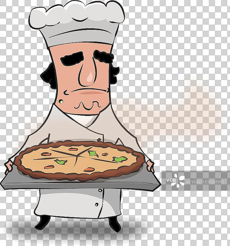 意大利披萨厨师的形象图片素材