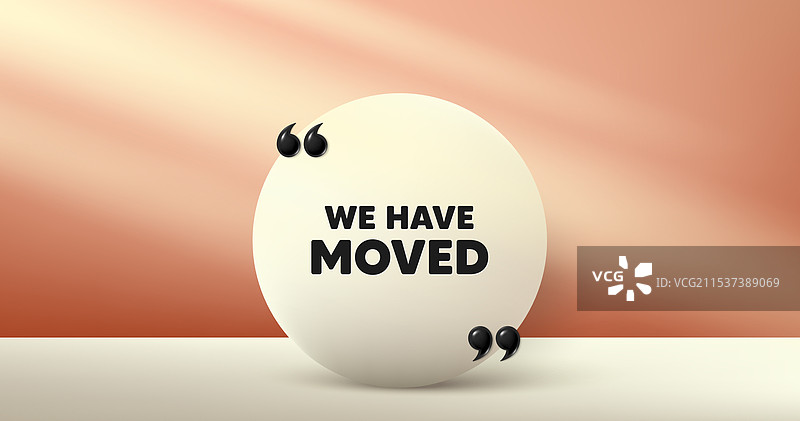 我们已搬家，新地址标志圆形框架图片素材