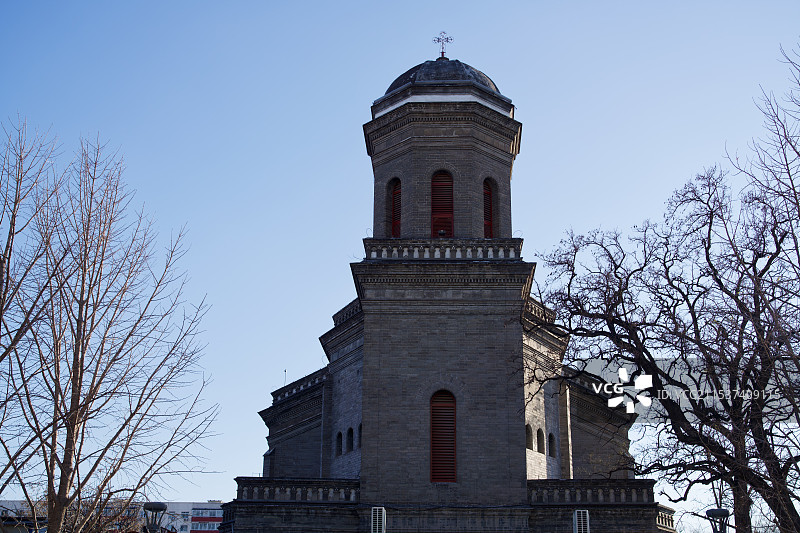 圣诞月的宣武门天主堂南堂图片素材