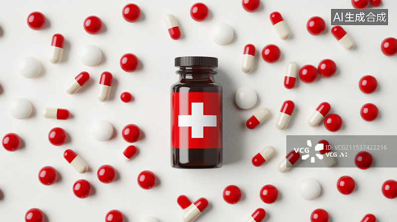【AI数字艺术】绿色健康保养药物，胶囊图片素材