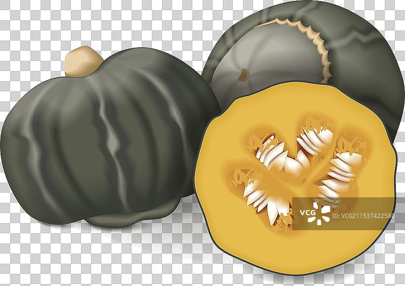 整颗和切块的糖果南瓜图片素材