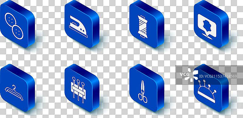 电熨斗、缝纫线、线轴、皮革图片素材