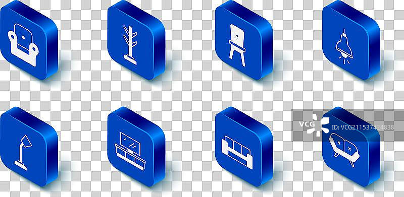 衣帽架 椅子 灯具 吊灯 沙发 电视 桌子图片素材