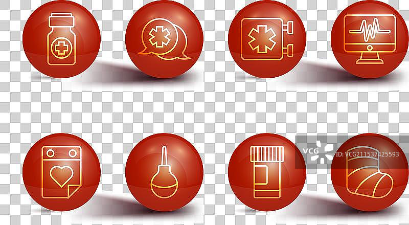 药瓶和药片的医生设置图片素材