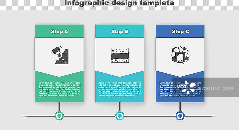 建筑工地上的破碎锤，金矿和矿井图片素材