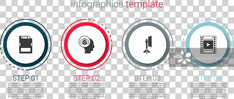 在摄影工作室中安装SD卡和灯泡图片素材