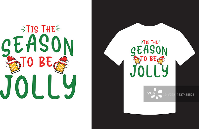 圣诞节T恤设计图片素材