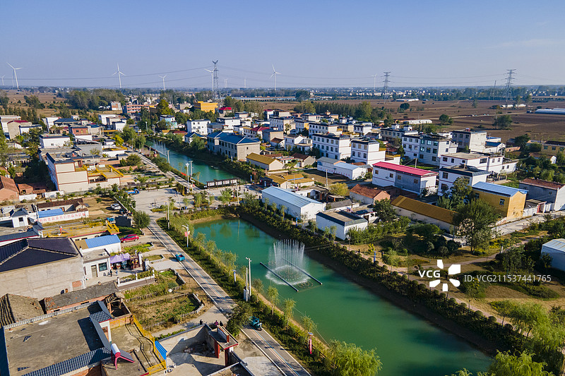 航拍亳州利辛县汝集西关村图片素材