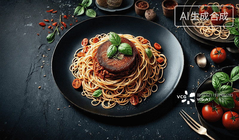 【AI数字艺术】美味意面图片素材