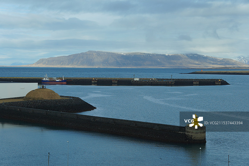 冰岛冬日雪景 雷克雅未克图片素材