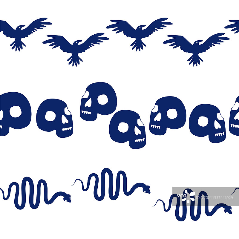 横向边框设置魔法与天空无缝图案图片素材