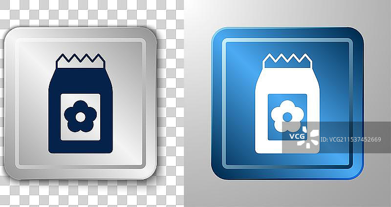 装满特定植物种子的白色包装袋图标图片素材