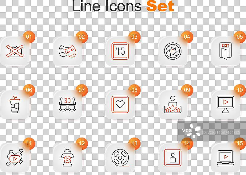 设置线条在线播放视频胶卷图片素材