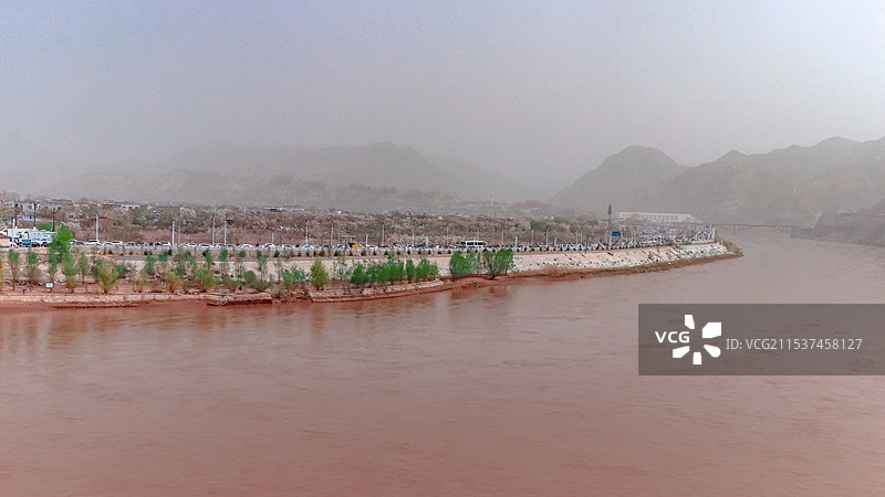 黄河边上的什川梨园：（资料图）图片素材