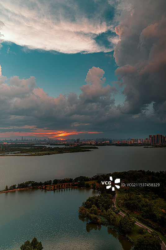 日落时分严西湖图片素材