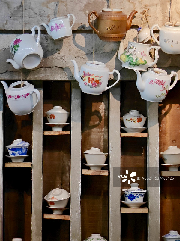 成都巴适生活之午后老茶楼图片素材