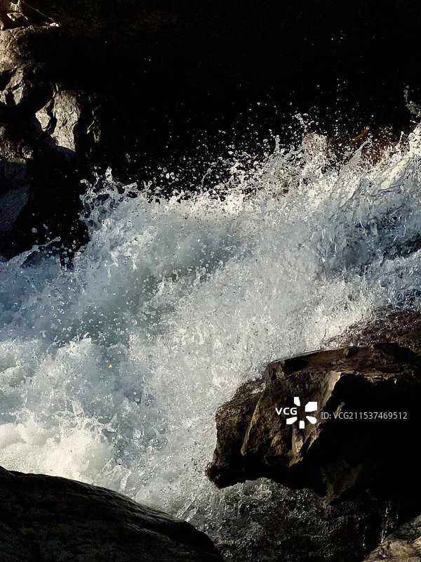 广州白水寨——高速快门下的瀑布水流图片素材