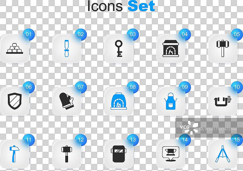 黑smith 锻造工具保护手套锉刀图片素材