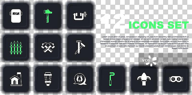 经典铁栅栏焊接眼镜交叉排列图片素材