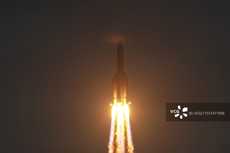 我国长征5号运载火箭发射成功图片素材