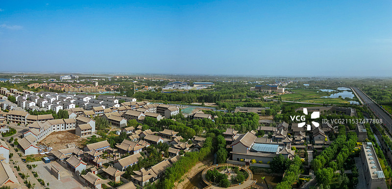 张掖 城市湿地博物馆 边塞竞技体育中心 湿地公园 甘州府城 玉水苑图片素材