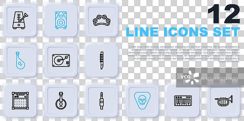 合成器小号黑胶唱片播放器图片素材