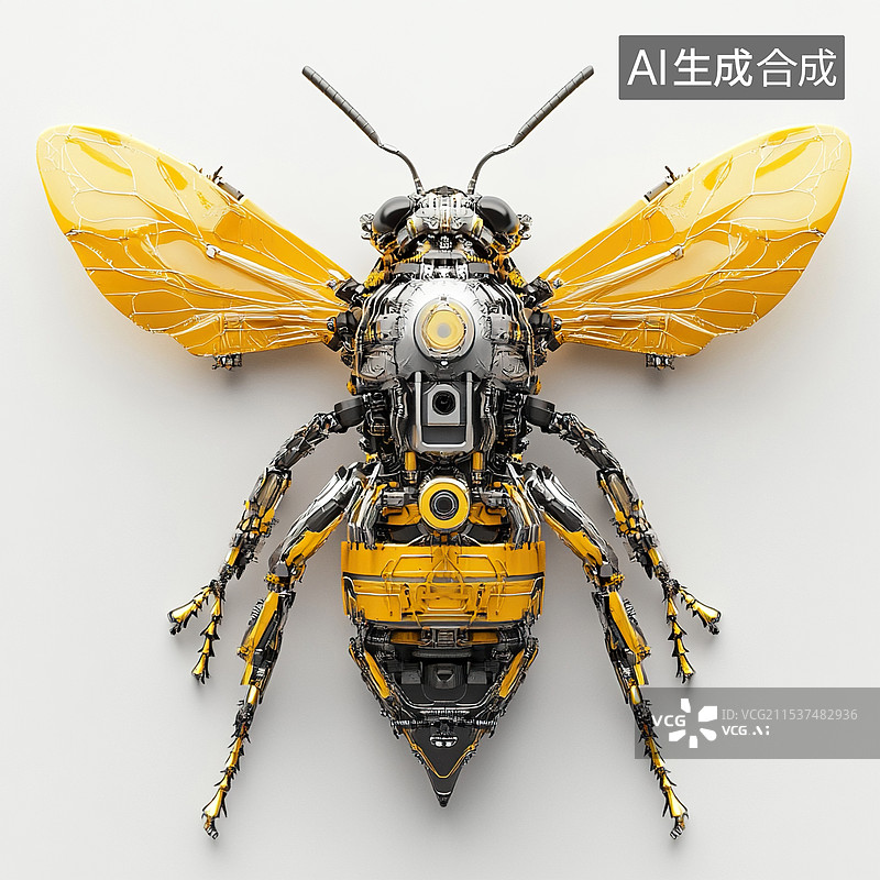 【AI数字艺术】伪装成昆虫的机械无人机图片素材