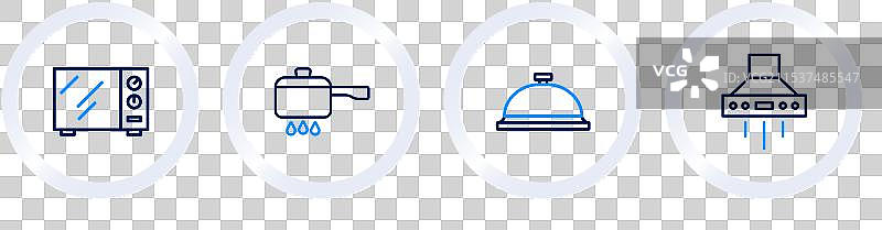 带托盘的厨房抽油烟机图片素材