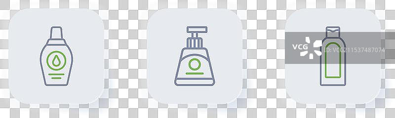 洗发水、护发素或乳液的套装瓶图片素材