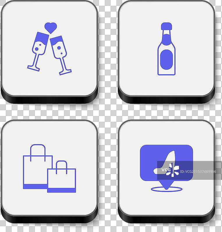 香槟酒杯、香槟酒瓶和纸张图片素材