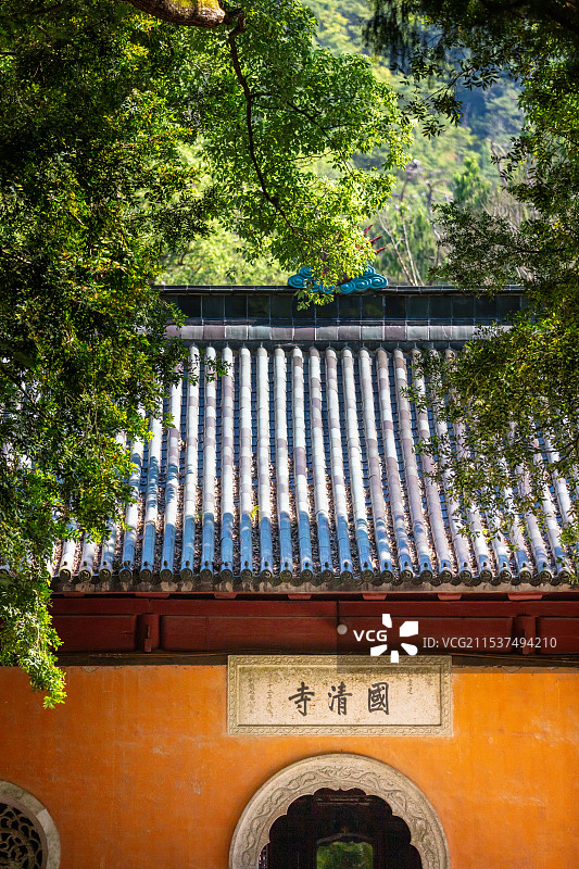 浙江台州天台国清寺古建筑图片素材