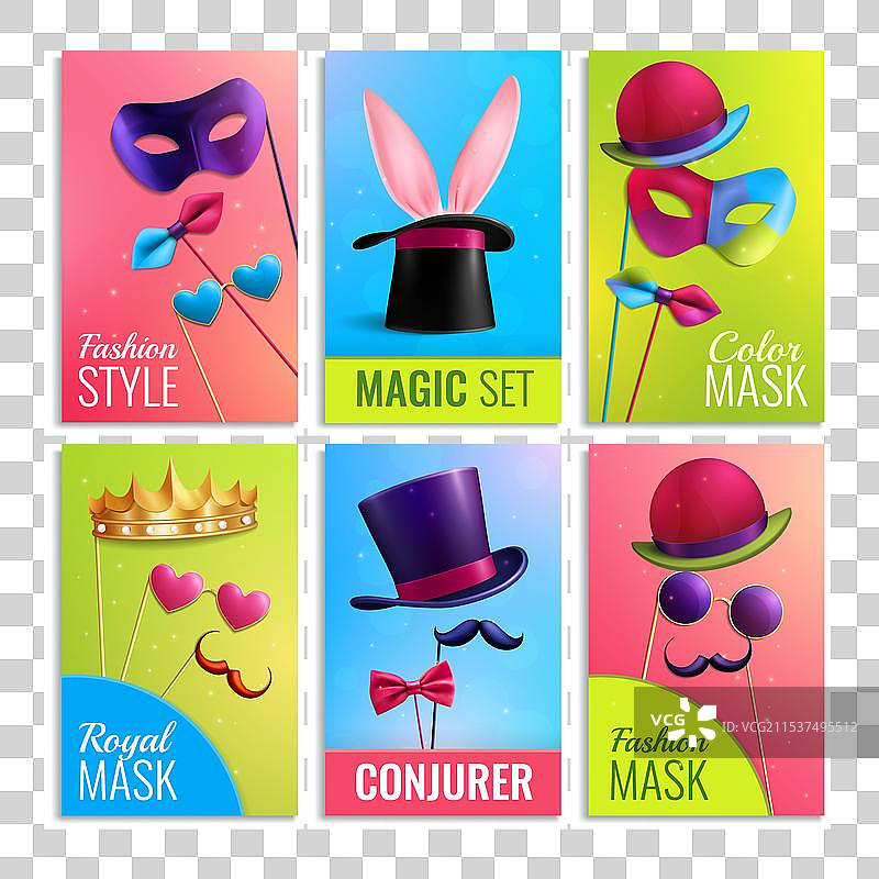 照片亭卡片套装图片素材