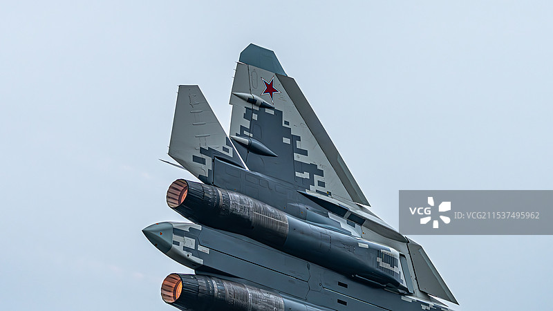 第十五届中国航展俄罗斯苏57战斗机图片素材