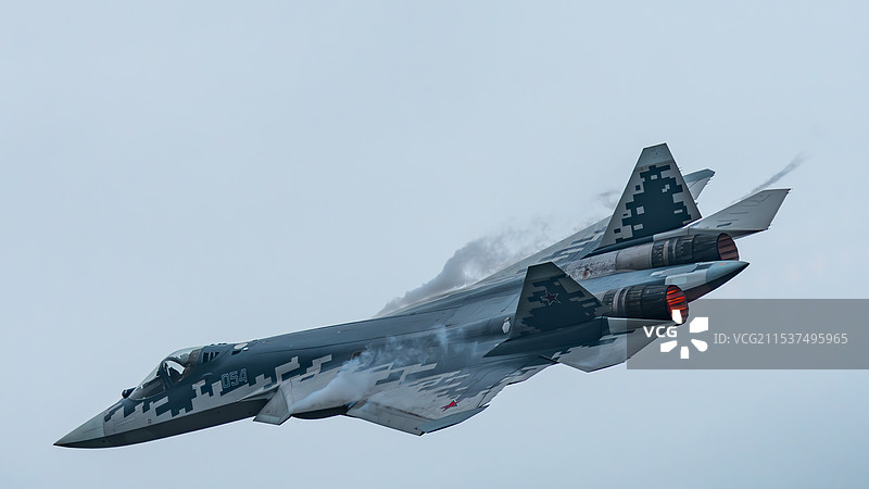第十五届中国航展俄罗斯苏57战斗机图片素材