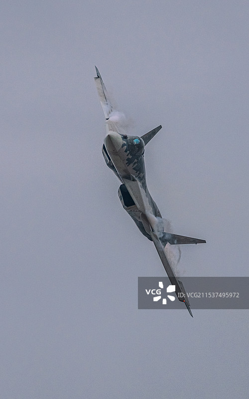 第十五届中国航展俄罗斯苏57战斗机图片素材