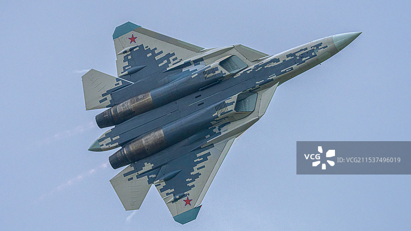 第十五届中国航展俄罗斯苏57战斗机图片素材