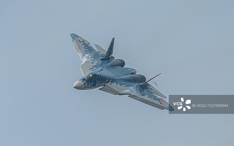 第十五届中国航展俄罗斯苏57战斗机图片素材