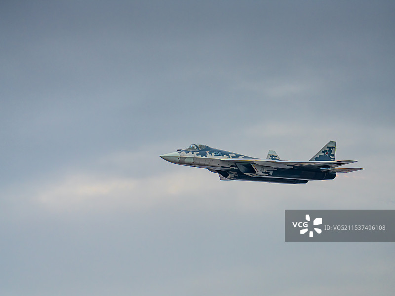第十五届中国航展俄罗斯苏57战斗机图片素材